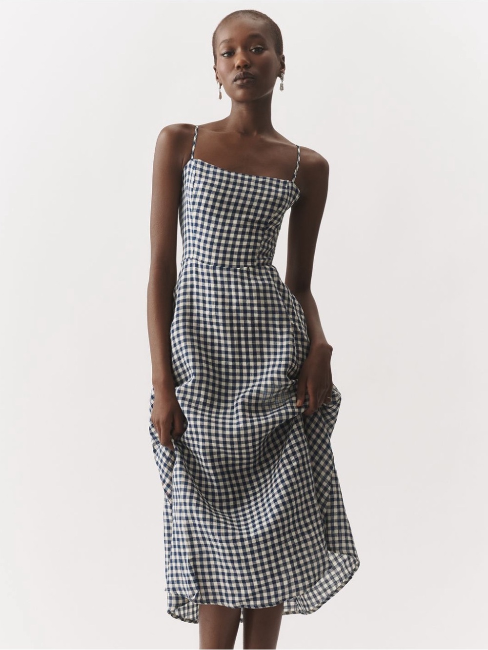 By Anthropologie 100% Linen Strappy
Midi Dress